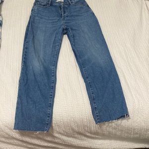 Straight High Rise Mom Jeans Medium Wash (size 4)